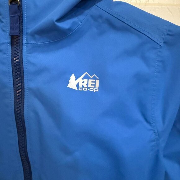 REI Girls Blue Waterproof Jacket - Size M (10-12) - Picture 2 of 7